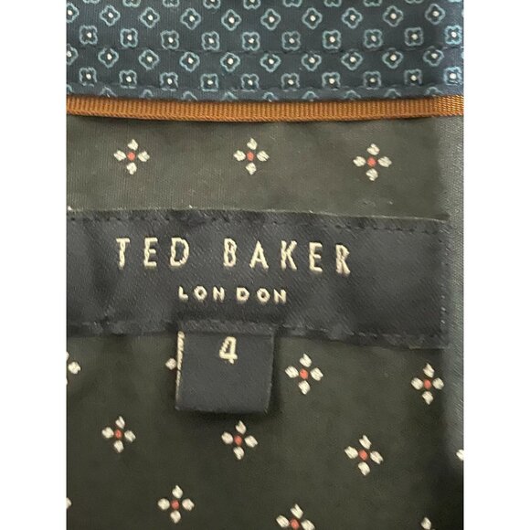 Ted Baker London Men's Size 4 Navy Button-Up Shirt Made In Portugal 100% Cotton - Picture 9 of 15